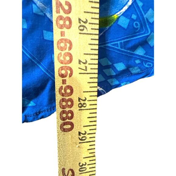 JUNCTION WEST Blue Retro 50s 60s MARTINI + PIN-UP GIRLS HAWAIIAN SHIRT Men's M - Picture 6 of 6